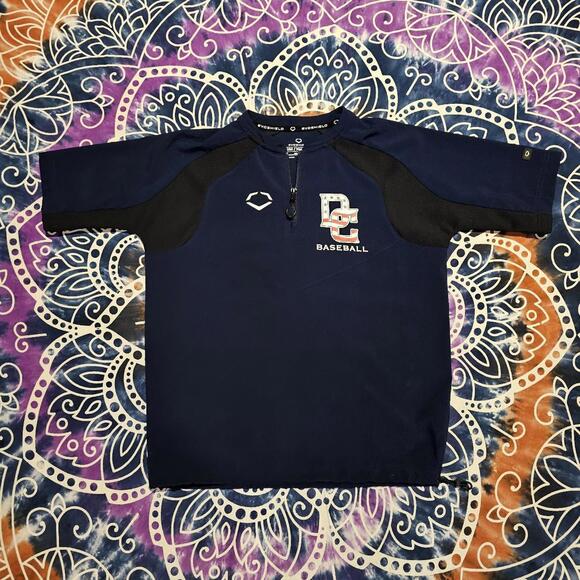 EVOSHIELD DC Baseball Half Zip Navy Baseball Pullover - Picture 1 of 8